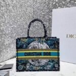 Dior Medium Book Tote Bag Imitation in Blue Dior Constellation Embroidery - Image 2
