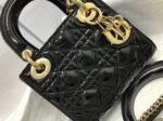 Dior Lady Dior Mini Chain Bag Replica with Chain in Black - Image 8