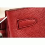 Red Leather Fake Hermes So Kelly 22cm Bold Color Purse - Image 3