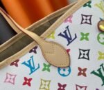 LV X TM Multicolored Neverfull MM In White - Image 9