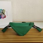 Prada Triangle Shoulder Bag Knockoff in Green - Image 3