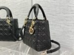 Dior Lady Dior Medium Bag Fake in Noir - Image 3
