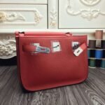 Large red fake Hermes Jypsiere 31cm handbag - Image 8