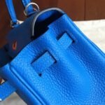 Blue Clemence Replica Hermes Kelly 25cm Chic Tote - Image 4