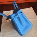 High-End Faux Blue Paradiso Hermes Birkin 25cm Purse - Image 5