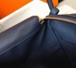 Knockoff Hermes Lindy 30cm bag in navy blue shade - Image 3