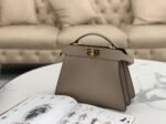 Grey Calfskin Fendi Peekaboo ISeeU Small Imitation Bag - Image 6