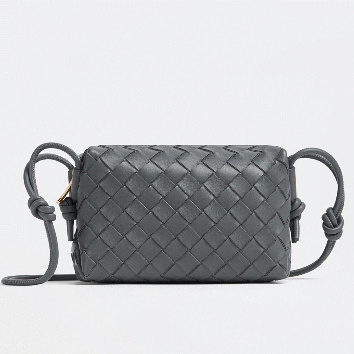 5BC35FAB-5534-E15A-6555-CC7AE2819EE9.jpg Fake Bottega Veneta Loop Mini Bag Grey - Image 1