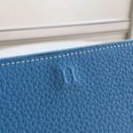 Blue Jean Fake Designer Hermes Wallet Azap Zipped - Image 2