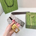 Square G reversible leather belt - Image 8