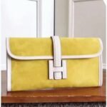 Yellow Knockoff Hermes Jige Elan 29 Statement Clutch Bag