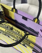 Dior Large Book Tote Bag Faux in Yellow D-Jungle Pop Embroidery - Image 5