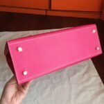 Rose Tyrien Epsom Fake Hermes Kelly 32cm Sellier Bright Tote - Image 4