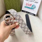 WIDE LEATHER BELT WITH DOUBLE G BUCKLE - Image 7