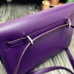 Purple Swift Leather Knockoff Hermes Kelly Danse Stylish Bag - Image 3