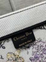 Dior Large Book Tote Bag Replica in White Multicolor Florilegio Embroidery - Image 3