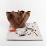 Brown faux luxury Hermes Picotin Lock handbag - Image 3