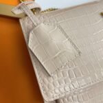 Fake Saint Laurent Sunset Medium Chain Bag Beige Crocodile-embossed Leather - Image 2