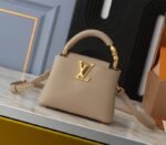 Louis Vuitton Capucines Mini Capucines Handbag In Galet Gray