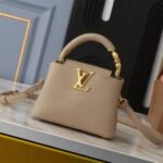Louis Vuitton Capucines Mini Capucines Handbag In Galet Gray