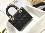 Dior Small Lady Dior Bag Knockoff in Black Patent Cannage Calfskin - Image 2