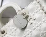 Dior Lady D-Joy Medium Bag Knockoff in White Calfskin with Diamond Motif - Image 2