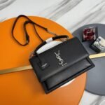 Knockoff Saint Laurent Sunset Medium Top Handle Bag Noir Calfskin - Image 2