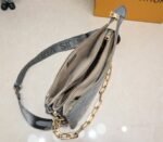 Louis Vuitton Coussin PM Bag In Gray With Jacquard Strap - Image 5