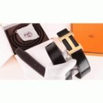 Chocolate clemence fake Hermes H belt buckle - Image 7