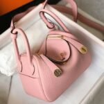 Top replica Hermes Lindy Mini handbag in pink