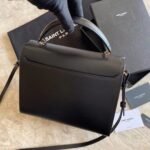Replica Saint Laurent Cassandra Medium Bag Black Suede - Image 9