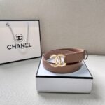 Chanel CC logo leather belt - Image 7