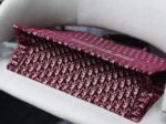 Dior Large Book Tote Bag Fake in Bordeaux Oblique Embroidered Velvet - Image 6