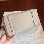 Fake Hermes AAAAA Grey 25cm Birkin Purse - Image 5