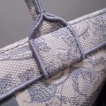 Dior Medium Book Tote Bag Fake in Grey Toile De Jouy Embroidery - Image 6