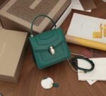 Fake Bvlgari Serpenti Forever Small Bag Green Calfskin - Image 10
