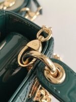 Dior Lady Dior Mini Chain Bag Fake with Chain in Green - Image 5