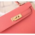Flamingo Epsom Imitation Budget Hermes Kelly 20cm Purse - Image 4