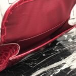 Top luxury dark red crocodile leather replica Hermes Jige Elan clutch bag - Image 5
