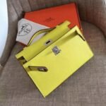 Soufre Epsom Knockoff Hermes Kelly Pochette Vibrant Handbag - Image 2
