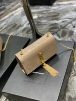 KATE SMALL CHAIN BAG IN GRAIN DE POUDRE EMBOSSED LEATHER - Image 8