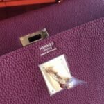 Bordeaux Clemence Replica Hermes Kelly 35cm Rich Color Bag - Image 7