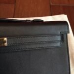 Black Swift Fake Hermes Kelly Cut Clutch Elegant Clutch - Image 2