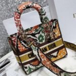 Dior Lady D-Lite Medium Bag Faux in Yellow Dior Paisley Embroidery - Image 3