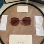 Gradient GG Metal & Acetate Butterfly Sunglasses