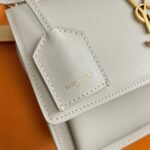 Knockoff Saint Laurent Sunset Medium Chain Bag White Calfskin - Image 11