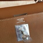 Brown Epsom Knockoff Hermes Kelly 32cm Sellier Classic Purse - Image 5