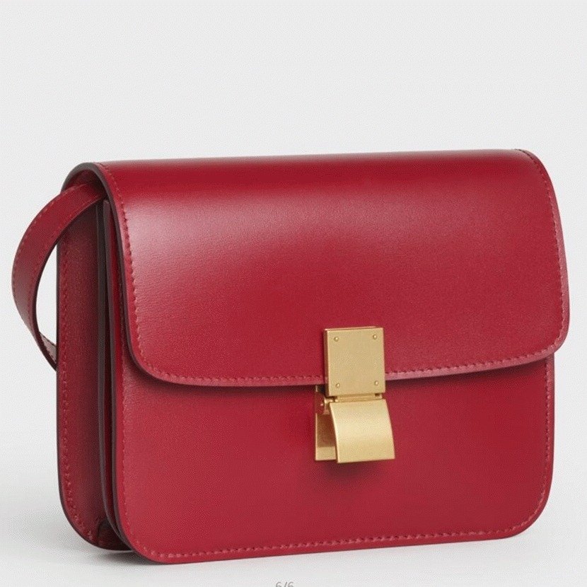 60DB85DD-0BF8-4850-D021-9AB25C7DF2CA.jpg Top Quality Fake Celine Classic Box Teen Bag In Red - Image 1