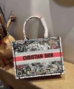 Dior Medium Book Tote Bag Replica in Multicolor Dior Constellation Embroidery - Image 3