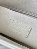 Dior Lady D-Joy Medium Bag Knockoff in White Calfskin with Diamond Motif - Image 7